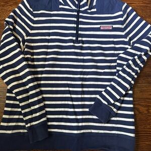 Vineyard Vines Navy and White Striped Shep Shirt